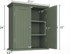 ChooChoo Bathroom Wall Cabinet with 2 Doors, Over The Toilet - Image 3