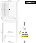 Spirich Bathroom Over the Toilet Storage Cabinet with Tilt-Out Cube, White - Image 2