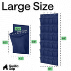 GORILLA GRIP Over the Door Shoe Organizer, 24 Large Pockets, Navy | Breathable Mesh Pocket, Space Saving Hanging Storage Holder, Closet Rack Hanger for Shoes, Pantry and Bathroom Accessories - Image 7