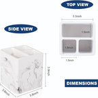 Diatomite Toothbrush Holders Tooth Brush Organizer - Marble White - Image 5