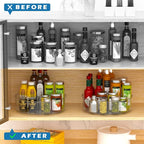Divided Lazy Susan Turntable Storage Container Rotating Organizer Spinning Organizer Bins for Kitchen Cabinet, Pantry, Refrigerator, Countertop - Image 6