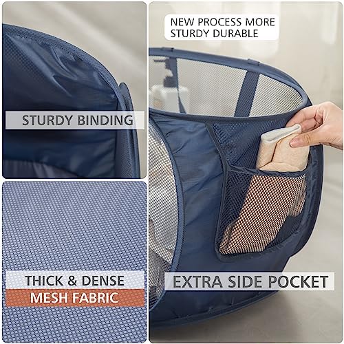 Sturdy Mesh Laundry Hamper Basket Bag,collapsible Pop up for Laundry Room - Image 5