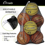 Champion Sports Mesh Equipment Bag – Heavy-Duty Nylon Drawstring Bag with Lock & ID Tag, Breathable Storage Sack for Balls, Swim Gear, Laundry & Toys, Multiple Sizes & Colors - Image 3