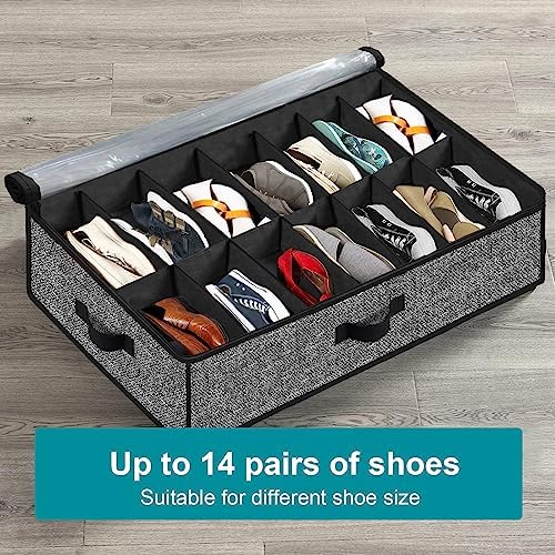 Under Bed Storage Organizer for Closet 2pc-28 Pairs Shoe Boxes - Image 6