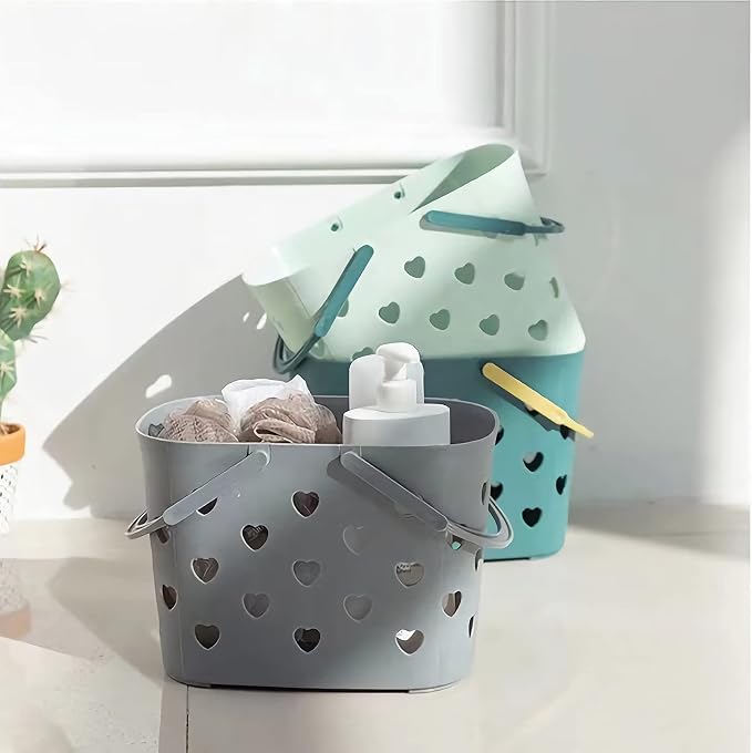 Portable Shower Caddy with Handle Plastic Shower Basket, 2 Pack, Grey - Image 4