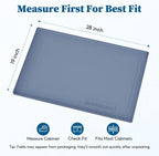 Waterproof Under Sink Mat 28"x19", Silicone Mat, Dark Blue - Image 2