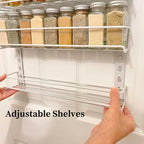 Evelots Over the Door Spice Rack Organizer, 6-Tier, Holds 54 Spices, White - Image 4