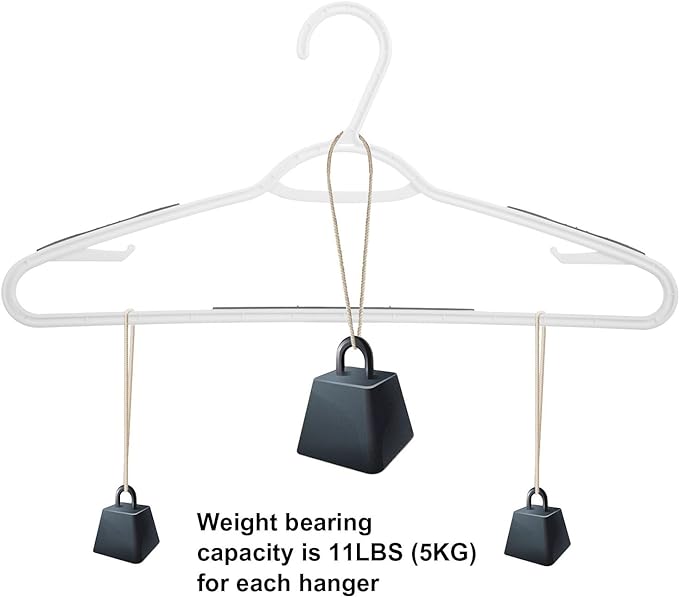 Plastic Clothes Hangers 30 Pack, Non Slip Coat Hanger Grey - Image 6