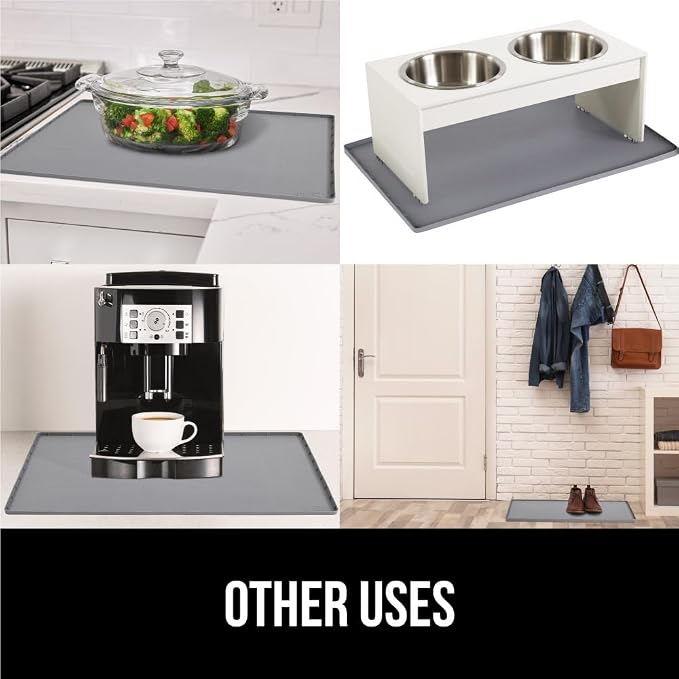 GORILLA GRIP Waterproof Silicone Under Sink Mat, Stay in Place, 19x34 Gray - Image 7
