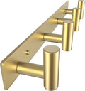 VAEHOLD Hat and Coat Wall Mount Rack - Hooks for Robes, Bags, Keys, and Towels - Bathroom Towel Hanger Organizer (Gold, “T“ Shape 4 Hooks 1 Pack) by VAEHOLD