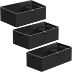 SpaceAid 3 Pack 10" High Under Bed Storage Containers, Large Underbed Storage Organizer Bins with Lids for Bedroom, Dorm, Clothes, Closet Organization, Bed Sheets and Blankets (Black) - Image 7