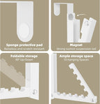 BAKON Over The Door Hanger Folding Clothes Drying Rack, Dorm Room Essentials for Guys Girls, Space Saving Over Door Hooks for Hanging Clothes Coat Towel Robe, College Dorm Essentialsls - 1 Pack - Image 4