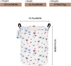 Round Watermark flower Laundry Hamper Waterproof Fabric Home Storage - Image 2