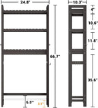 Homykic Over The Toilet Storage, 3-Tier Bamboo Bathroom Shelf, Espresso - Image 5