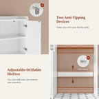 UPOSOJA Over The Toilet Storage Cabinet with Pulley Bathroom Storage Cabinet, White-Type B - Image 8