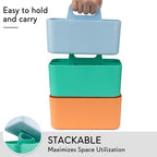Tiawudi Multipurpose Caddy Organizer, Plastic Caddy with Handle, Stackable Desk Organizer for Stationery, Marker and Pencil, Office Supplies Organizer, Dorm Caddy - Image 6