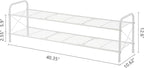 Hoctieon 2 Tier Shoe Rack for Closet, Durable Mesh Style Shoe Rack, Entryway Shoe Shelf, Shoe Storage Organizer for Hallway, Bedroom, Living Room, Wardrobe, White - Image 3