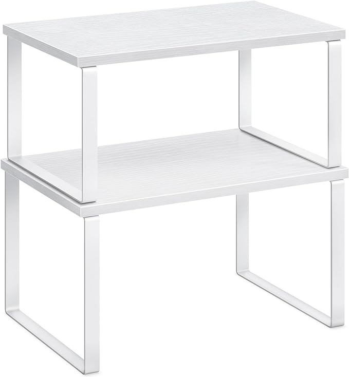 SONGMICS Cabinet Organizer Shelf, Set of 2 Spice Rack, Kitchen Storage by Unknown