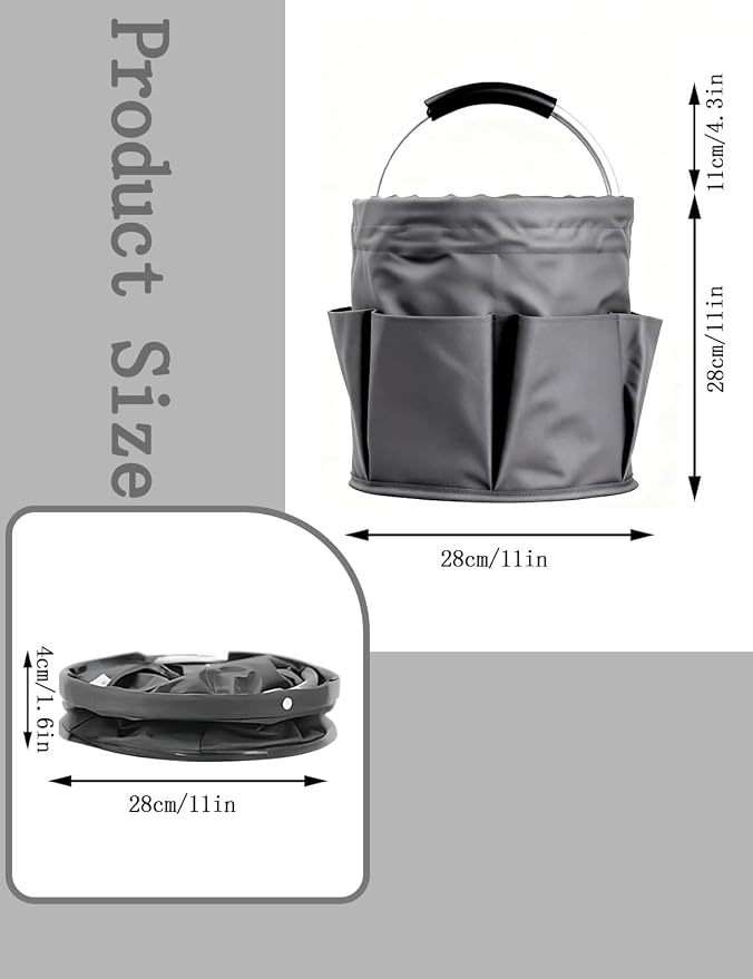 Cleaning Caddy with Handle, for Cleaning Supplies Organizer Bucket - Image 2