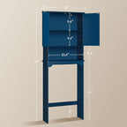 Yaheetech Over the Toilet Storage Cabinet, Bathroom Organizer, Navy Blue - Image 3