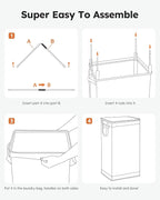 SOLEDI 100L Laundry Hamper with Lid, Large Collapsible Laundry Basket - Image 6
