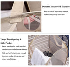 Mesh Popup Laundry Hamper, Foldable Laundry Basket Clothes Hamper for Home, Apartment, College Dorm or Travel, Collapsible for Storage, Beige - Image 3