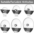 Universal Pot Lid Organizer for Cabinet - Upgraded Patented Niceyos 3 Pack Inside Cabinet Door Wall Mount Pan Top Storage Organizer Rack Holder for Kitchen, Fits 6" to 13" (Black) - Image 2