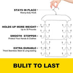 2 Pack Tank Top Hanger Space Saving, 360° Rotating Closet Organizers and Storage, 6 Tier Metal Bra Organizer with 24 Hanging Hooks, Small Space Solutions, RV Apartment College Dorm Room Essentials - Image 3
