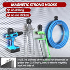 3-H Heavy Duty Magnetic Hooks, Large Magnet Hooks,4 Pack Gray - Image 5
