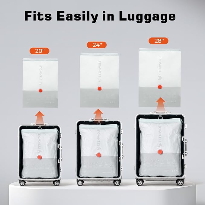 ETENWOLF 15 Combo Vacuum Storage Bags for Travel with Wireless Pump - Image 4