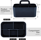 Tiawudi Multipurpose Caddy Organizer, Plastic Caddy with Handle, Stackable Desk Organizer for Stationery, Marker and Pencil, Office Supplies Organizer, Dorm Caddy - Image 2