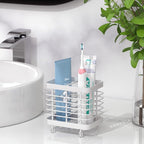 Luxspire Toothbrush Holders for Bathroom, Stainless Steel, 2 Slots, White - Image 6