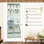 2 Pack-18 Pocekts Over the Door Shoes Organizer,Behind Door Hanging Storage Pocekt for Sock,Underwear,Hat,Handbag,Back of Door Hanging Shelf for Bedroom,Bathroom,Entryway,Storeroom,Pantry,Dorm,Nursery - Image 2