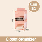 Hanging Closet Organizer, 4-Section Storage Shelves, Oxford Cloth with Mesh Pockets, (Cerulean, 2 Section) - Image 2