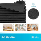 Orighty Microfiber Cleaning Cloth Bulk, 400 Pack Black Shop Towels - Image 2
