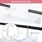 Fixwal Weekly Kids Clothes Organizer 6-Shelf Hanging Closet Storage White | Nonwoven Fabric, 6 Daily Shelves, 6 Mesh Side Pockets, 2 Metal Hooks, Foldable Design, for Kids Outfits and Accessories - Image 4