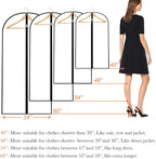 Clear Garment Bags (24'' x 48'' Set of 6) Clothes Covers for Closet Storage Closet Cover for Open Closet Hanging Clothes Travel Bag Clothes Bags with Zipper Gown Garment Bag for Long Dresses - Image 2