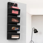 Simple Houseware 4 Clear Window Pocket Over Door Hanging Organizer, Black - Image 7