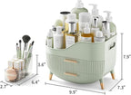 Pajiriona Makeup Organizer with Drawers, Green Skincare Organizer for Vanity, Storage Box with Handle, Large Cosmetic Display Case for Dresser, Bathroom Countertop - Image 3