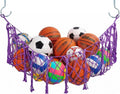Sports Ball Storage Net,Hanging Basket Organizer Net for Basketballs,Volleyballs Soccer, Sport Equipment Organizer Storage Mesh Bag,Garage Ball Storage,Football Soccer Sports Ball Mesh Net by JYSILIYH