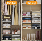 Hanging Closet Organizers and Storage, 5 Tier Closet Shelf Clothes Organizer with 2 S-Hooks, Multi-Functional Iron Wire Baskets, for Clothing, Sweaters, Handbags, Hat, Canned - Image 4