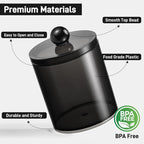 6 Pack Acrylic Qtip Holder Dispenser for Cotton Swabs, Balls, Floss Picks - Image 2