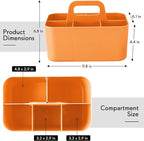 Tiawudi Multipurpose Caddy Organizer, Plastic Caddy with Handle, Stackable Desk Organizer for Stationery, Marker and Pencil, Office Supplies Organizer, Dorm Caddy - Image 2