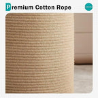 YOUDENOVA Cotton Laundry Hamper, 58L - Woven Collapsible Storage Basket - Jute Brown - Image 4