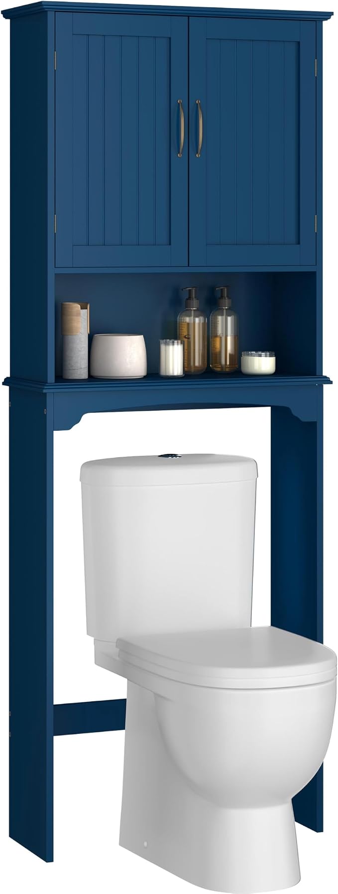 Yaheetech Over the Toilet Storage Cabinet, Bathroom Organizer, Navy Blue by Unknown