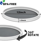 Set of 2, 12 Inch Non-Skid Lazy Susan Organizer, Pantry Lazy Susan Turntable for Cabinet, Kitchen Cabinet Organizer, Pantry Organization and Storage -Size- 12"x1.5" - Image 2