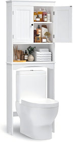 Bealife Over The Toilet Storage Cabinet with Open Shelf - White - Image 9