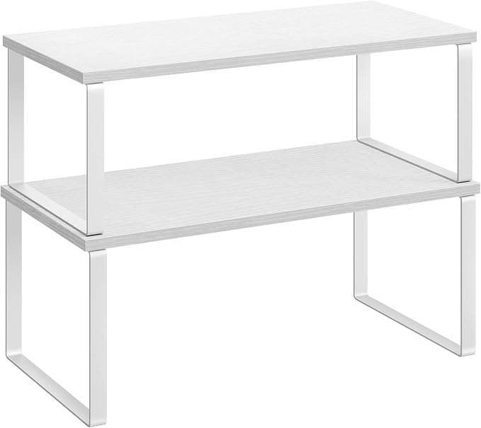 SONGMICS Cabinet Organizer Shelf, Set of 2 Spice Rack, Kitchen Storage by Unknown