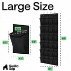 GORILLA GRIP Over the Door Shoe Organizer, 24 Large Pockets, Black | Breathable Mesh Pocket, Space Saving Hanging Storage Holder, Closet Rack Hanger for Shoes, Pantry and Bathroom Accessories - Image 7