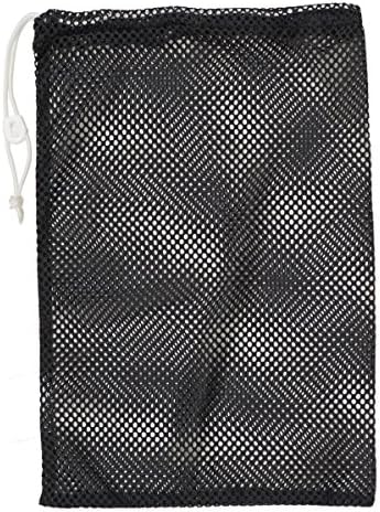 Champion Sports Mesh Equipment Bag – Heavy-Duty Nylon Drawstring Bag with Lock & ID Tag, Breathable Storage Sack for Balls, Swim Gear, Laundry & Toys, Multiple Sizes & Colors by ChampionSports